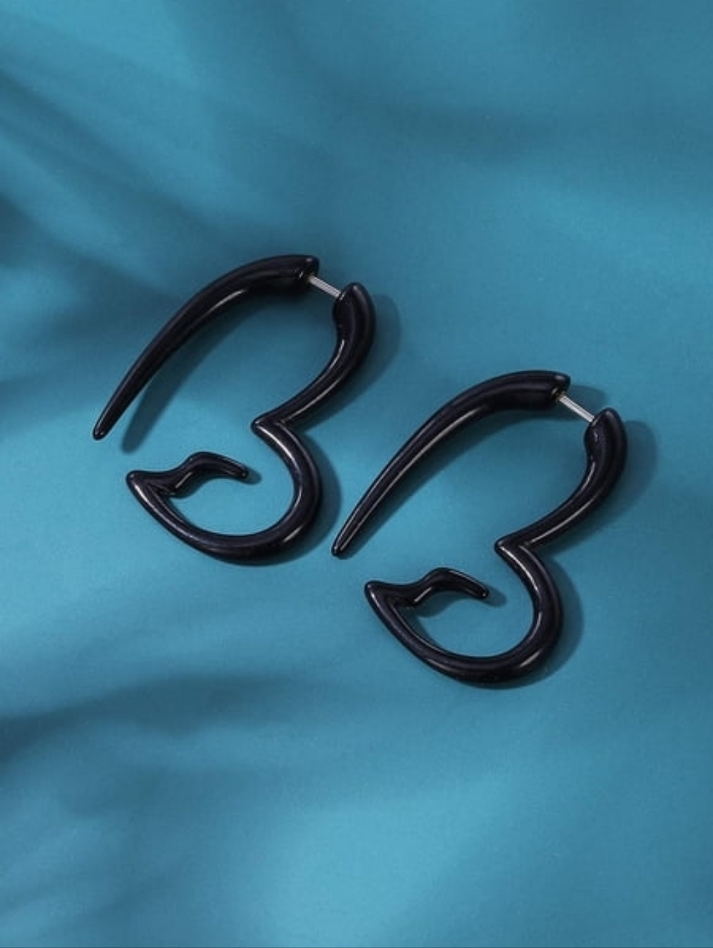 Faux gauge earrings